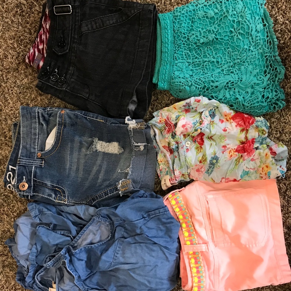 Women’s lot of shorts and 1 romper